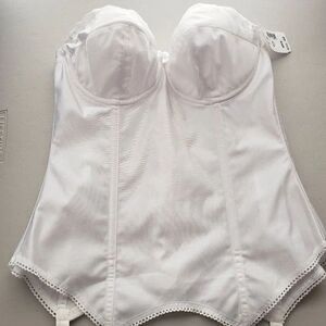 Goddess Strapless Corset Size 36B White Wedding NEW Underwire Sexy